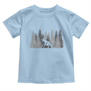 Wendigo Toddler T Shirt Mountain Trees Cryptid Occult Dark Fantasy TS10 Light Blue Print Your Wear