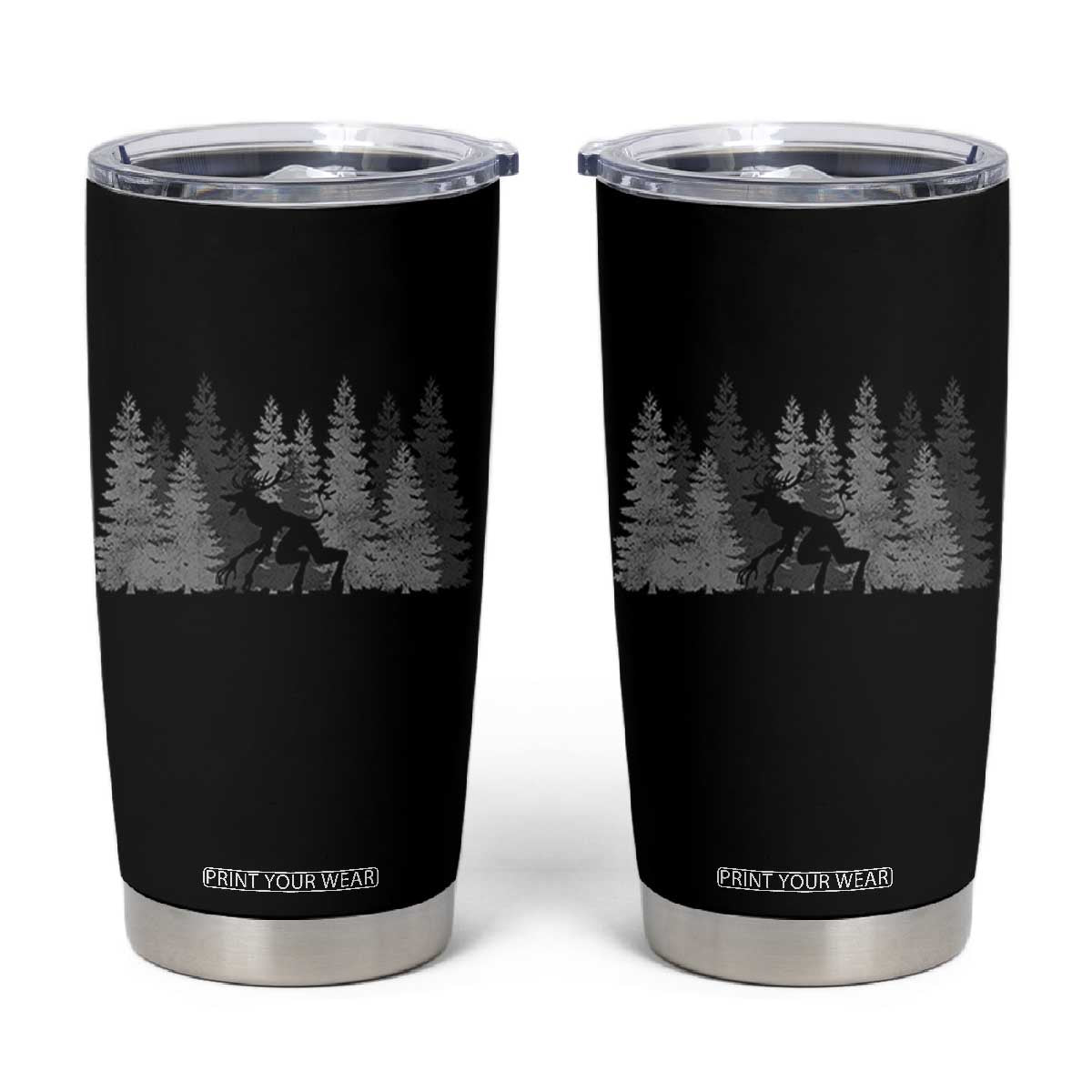 Wendigo Tumbler Cup Mountain Trees Cryptid Occult Dark Fantasy TS10 Black Print Your Wear