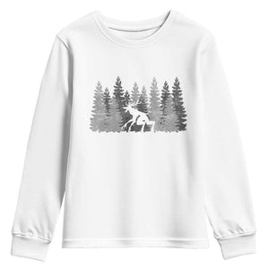 Wendigo Youth Sweatshirt Mountain Trees Cryptid Occult Dark Fantasy TS10 White Print Your Wear