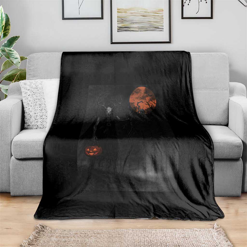 Halloween Wendigo Throw Blanket Scary Pumpkin Moon TS10 Print Your Wear