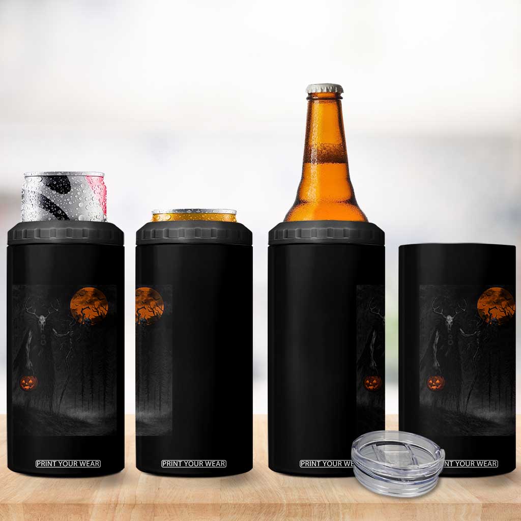 Halloween Wendigo 4 in 1 Can Cooler Tumbler Scary Pumpkin Moon TS10 Print Your Wear