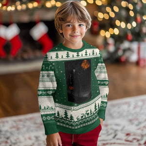 Halloween Wendigo Ugly Christmas Sweater Scary Pumpkin Moon TS10 Forest Green Beige Print Your Wear