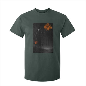 Halloween Wendigo T Shirt For Kid Scary Pumpkin Moon TS10 Dark Forest Green Print Your Wear