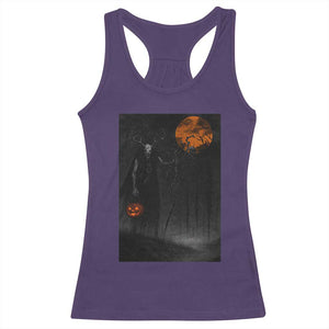 Halloween Wendigo Racerback Tank Top Scary Pumpkin Moon TS10 Purple Print Your Wear