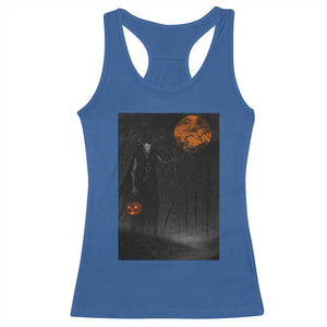 Halloween Wendigo Racerback Tank Top Scary Pumpkin Moon TS10 Royal Blue Print Your Wear