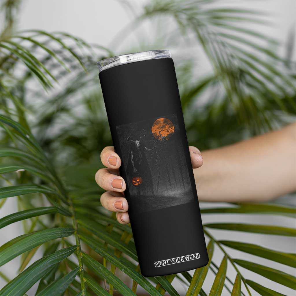Halloween Wendigo Skinny Tumbler Scary Pumpkin Moon TS10 Print Your Wear