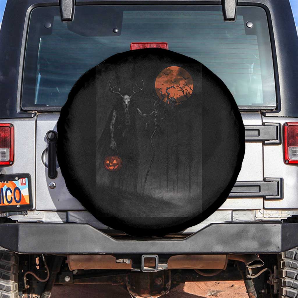 Halloween Wendigo Spare Tire Cover Scary Pumpkin Moon TS10 No hole Black Print Your Wear