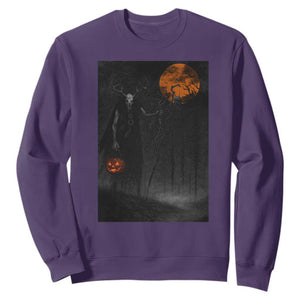 Halloween Wendigo Sweatshirt Scary Pumpkin Moon TS10 Purple Print Your Wear