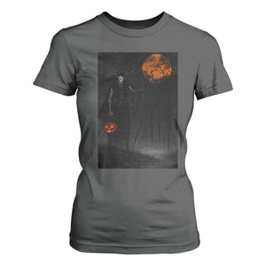 Halloween Wendigo T Shirt For Women Scary Pumpkin Moon TS10 Dark Heather Print Your Wear