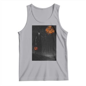 Halloween Wendigo Tank Top Scary Pumpkin Moon TS10 Athletic Heather Print Your Wear