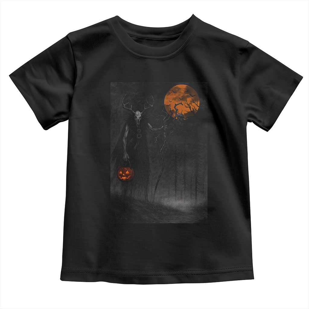 Halloween Wendigo Toddler T Shirt Scary Pumpkin Moon TS10 Black Print Your Wear