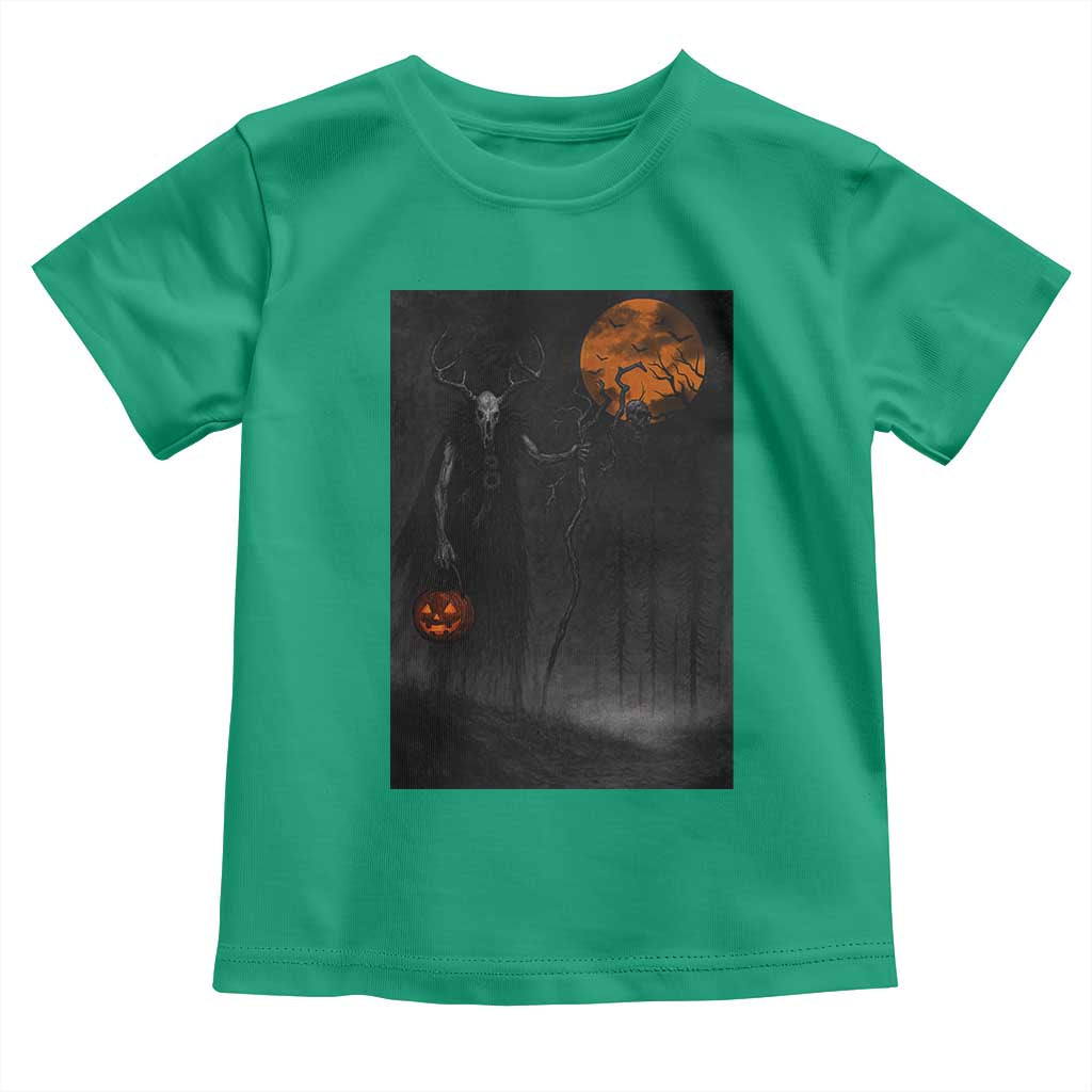 Halloween Wendigo Toddler T Shirt Scary Pumpkin Moon TS10 Irish Green Print Your Wear