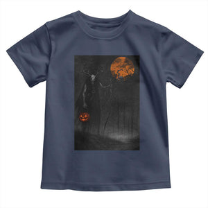 Halloween Wendigo Toddler T Shirt Scary Pumpkin Moon TS10 Navy Print Your Wear