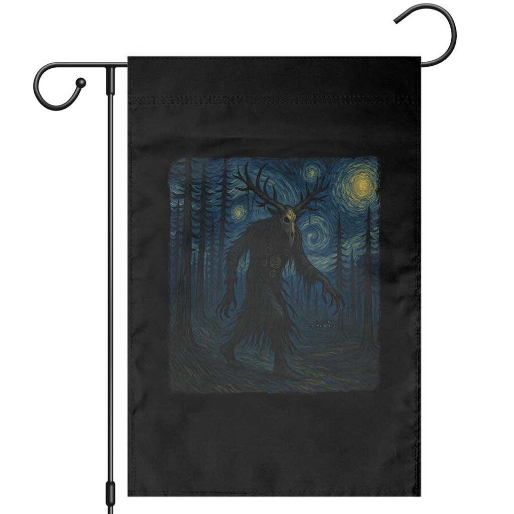 Wendigo Starry Night Garden Flag Van Gogh Dark Fantasy Cryptid Lovers TS10 Black Print Your Wear