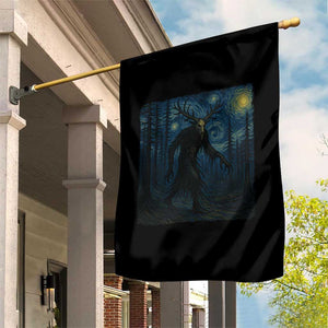 Wendigo Starry Night Garden Flag Van Gogh Dark Fantasy Cryptid Lovers TS10 Print Your Wear