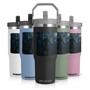 Wendigo Starry Night Flip Straw Tumbler Van Gogh Dark Fantasy Cryptid Lovers TS10 Print Your Wear