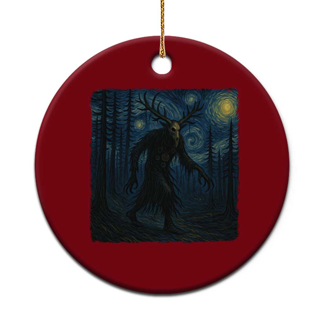 Wendigo Starry Night Ceramic Ornament Van Gogh Dark Fantasy Cryptid Lovers TS10 1pc Red Print Your Wear