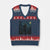 Wendigo Starry Night V-Neck Knit Sweater Vest Van Gogh Dark Fantasy Cryptid Lovers TS10 Navy Red Print Your Wear