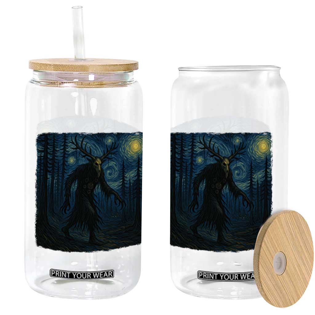 Wendigo Starry Night Glass Can Van Gogh Dark Fantasy Cryptid Lovers TS10 Print Your Wear