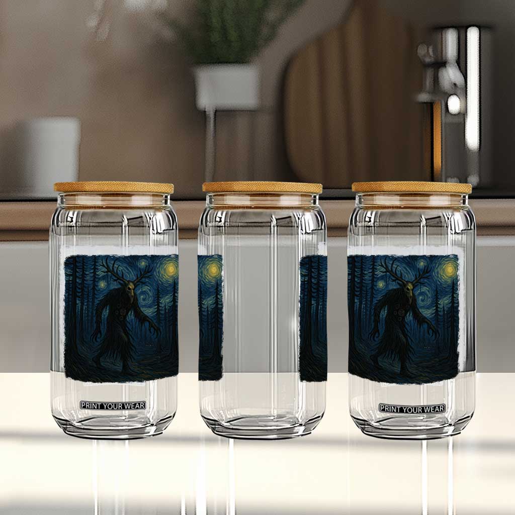Wendigo Starry Night Glass Can Van Gogh Dark Fantasy Cryptid Lovers TS10 Print Your Wear