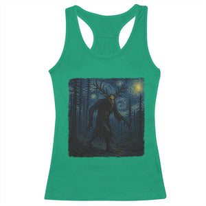 Wendigo Starry Night Racerback Tank Top Van Gogh Dark Fantasy Cryptid Lovers TS10 Irish Green Print Your Wear