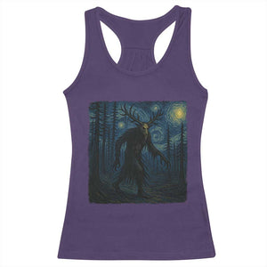 Wendigo Starry Night Racerback Tank Top Van Gogh Dark Fantasy Cryptid Lovers TS10 Purple Print Your Wear
