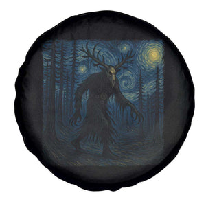 Wendigo Starry Night Spare Tire Cover Van Gogh Dark Fantasy Cryptid Lovers TS10 Print Your Wear