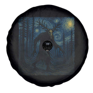 Wendigo Starry Night Spare Tire Cover Van Gogh Dark Fantasy Cryptid Lovers TS10 Print Your Wear