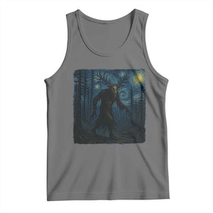 Wendigo Starry Night Tank Top Van Gogh Dark Fantasy Cryptid Lovers TS10 Black Heather Print Your Wear