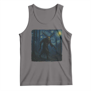 Wendigo Starry Night Tank Top Van Gogh Dark Fantasy Cryptid Lovers TS10 Deep Heather Print Your Wear
