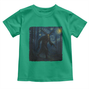 Wendigo Starry Night Toddler T Shirt Van Gogh Dark Fantasy Cryptid Lovers TS10 Irish Green Print Your Wear