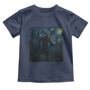 Wendigo Starry Night Toddler T Shirt Van Gogh Dark Fantasy Cryptid Lovers TS10 Navy Print Your Wear