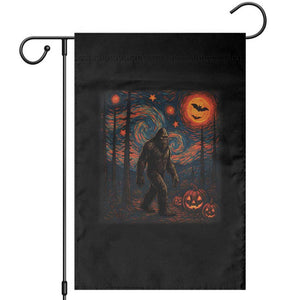 Bigfoot Starry Night Garden Flag Funny Halloween Van Gogh Sasquatch Lovers TS10 Black Print Your Wear