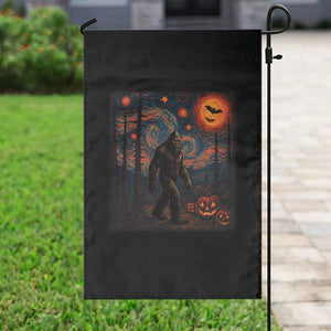 Bigfoot Starry Night Garden Flag Funny Halloween Van Gogh Sasquatch Lovers TS10 Print Your Wear