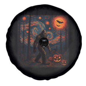 Bigfoot Starry Night Spare Tire Cover Funny Halloween Van Gogh Sasquatch Lovers TS10 Print Your Wear