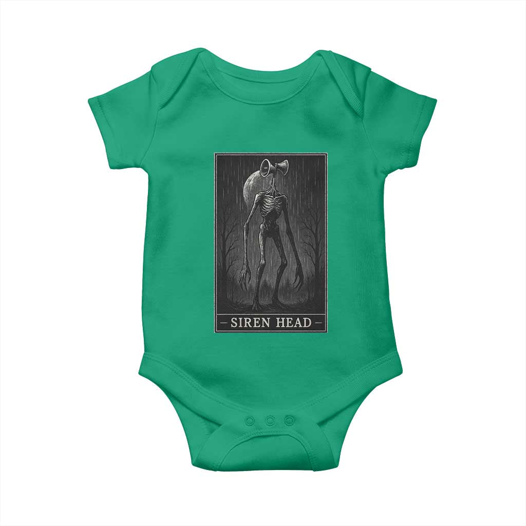 Siren Head Baby Onesie Tarot Card Horror American Cryptid TS10 Irish Green Print Your Wear