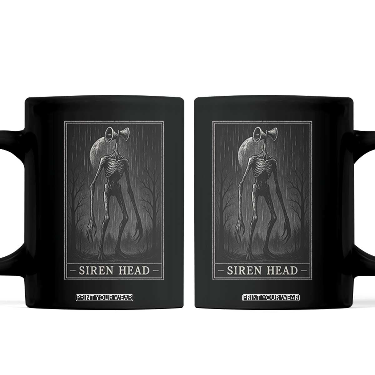 Siren Head Coffee Mug Tarot Card Horror American Cryptid TS10 Black Print Your Wear
