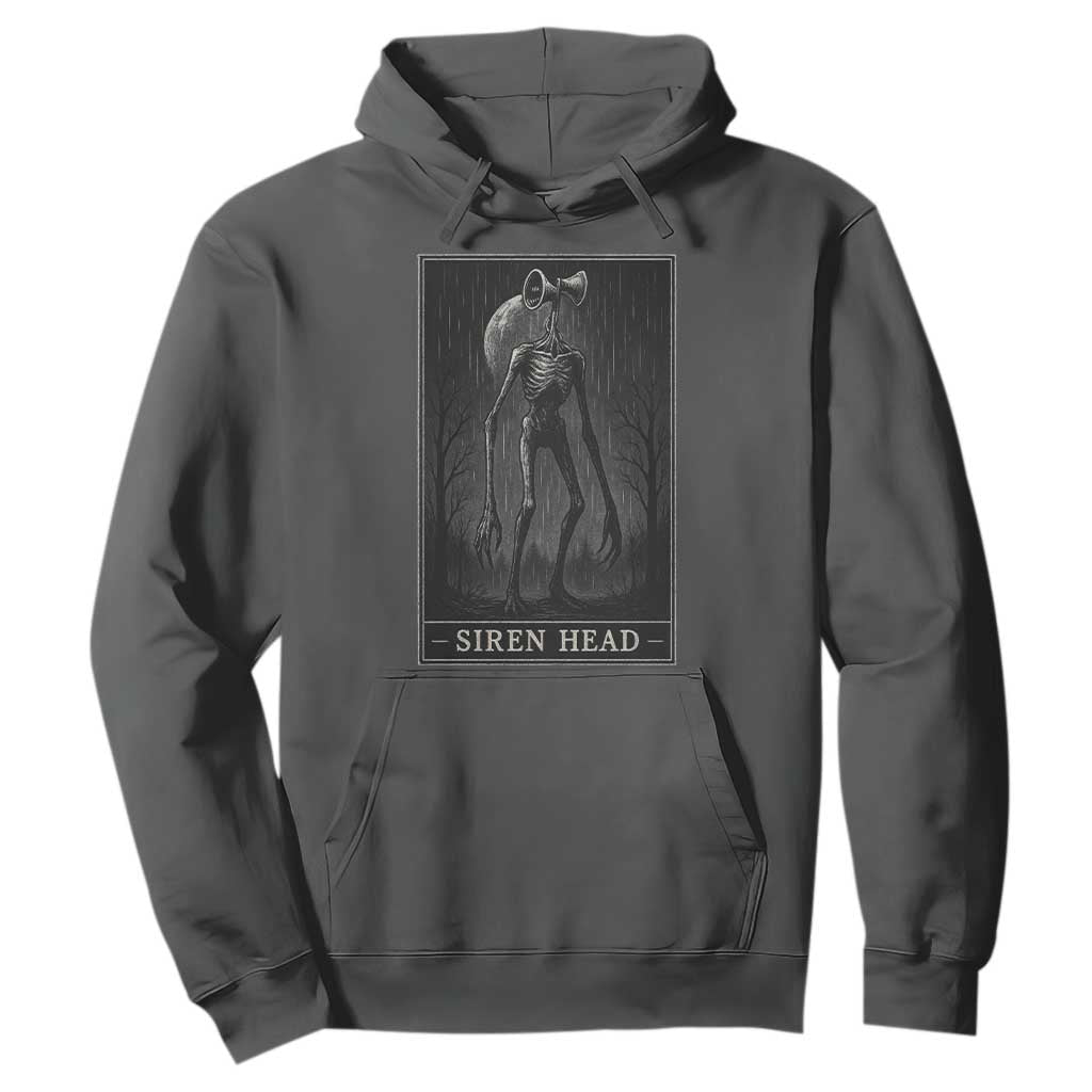 Siren Head Hoodie Tarot Card Horror American Cryptid TS10 Dark Heather Print Your Wear