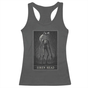 Siren Head Racerback Tank Top Tarot Card Horror American Cryptid TS10 Dark Heather Print Your Wear