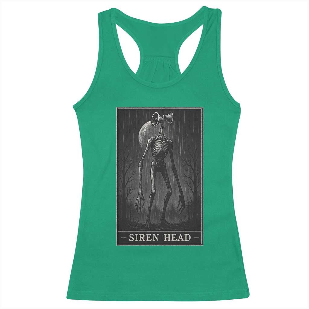 Siren Head Racerback Tank Top Tarot Card Horror American Cryptid TS10 Irish Green Print Your Wear