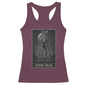Siren Head Racerback Tank Top Tarot Card Horror American Cryptid TS10 Maroon Print Your Wear