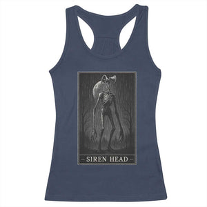 Siren Head Racerback Tank Top Tarot Card Horror American Cryptid TS10 Navy Print Your Wear