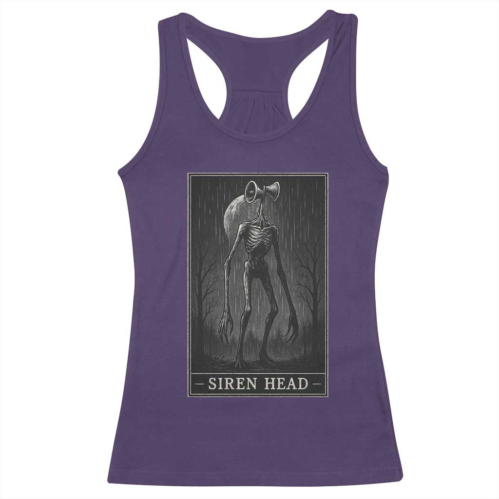 Siren Head Racerback Tank Top Tarot Card Horror American Cryptid TS10 Purple Print Your Wear