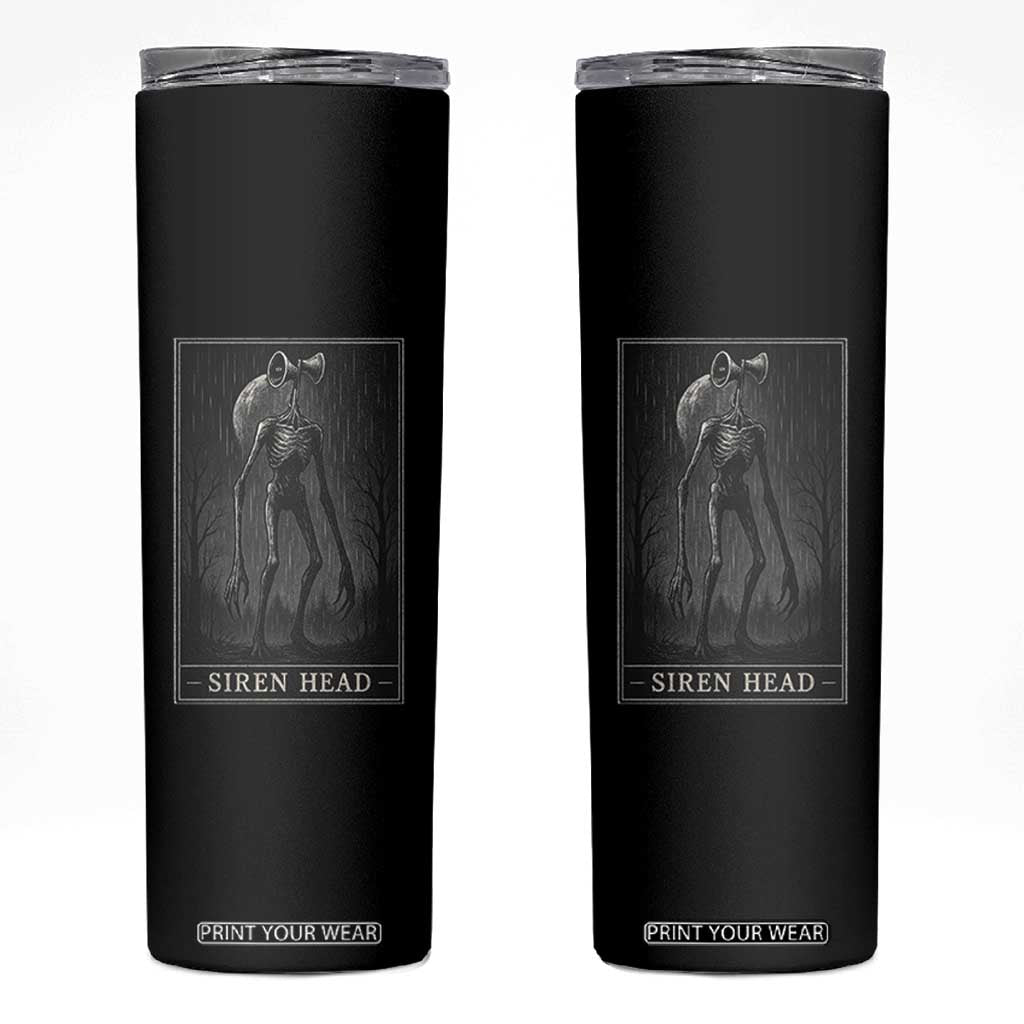 Siren Head Skinny Tumbler Tarot Card Horror American Cryptid TS10 Black Print Your Wear
