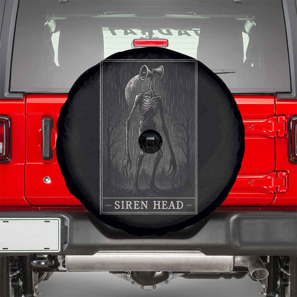 Siren Head Spare Tire Cover Tarot Card Horror American Cryptid TS10 Black Print Your Wear