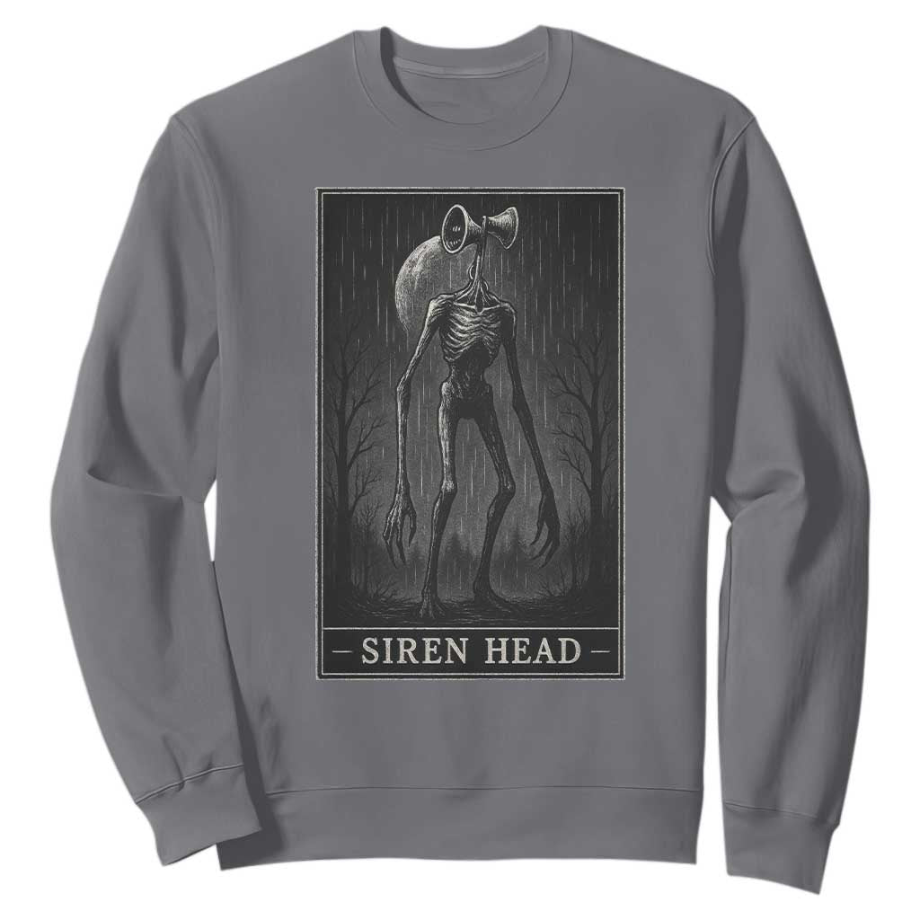 Siren Head Sweatshirt Tarot Card Horror American Cryptid TS10 Charcoal Print Your Wear
