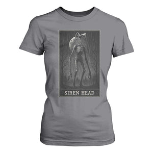 Siren Head T Shirt For Women Tarot Card Horror American Cryptid TS10 Charcoal Print Your Wear