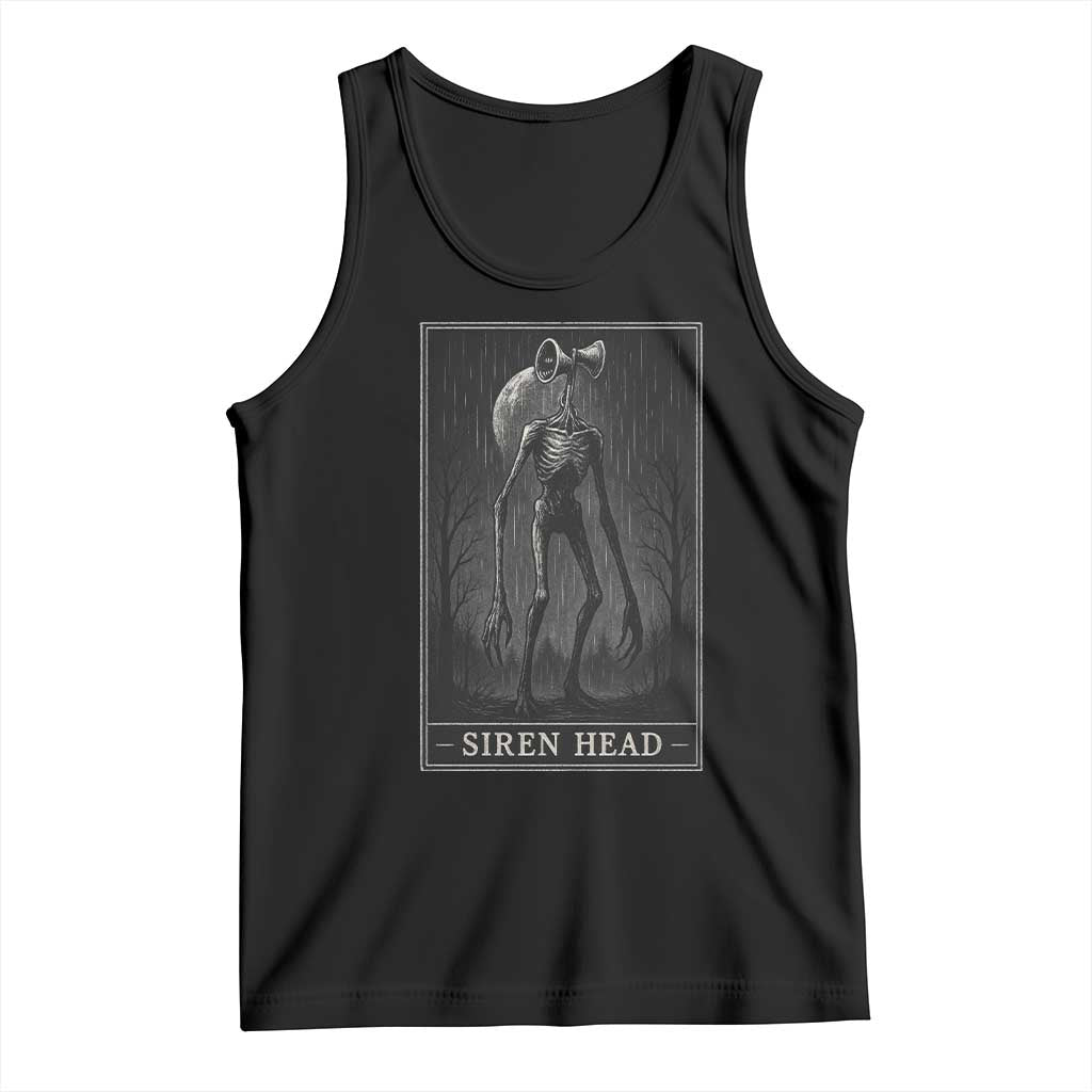 Siren Head Tank Top Tarot Card Horror American Cryptid TS10 Black Print Your Wear