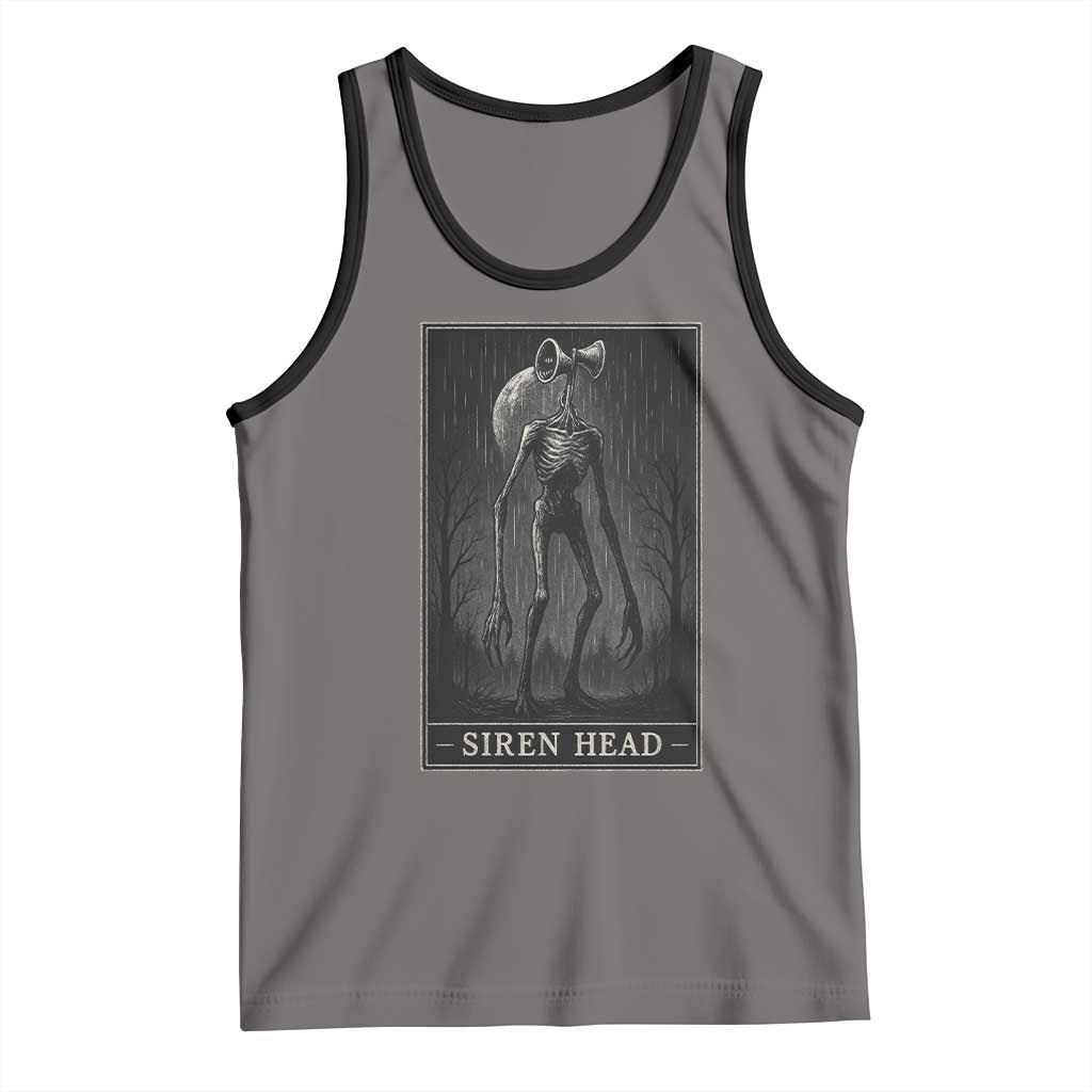 Siren Head Tank Top Tarot Card Horror American Cryptid TS10 Deep Heather Black Print Your Wear