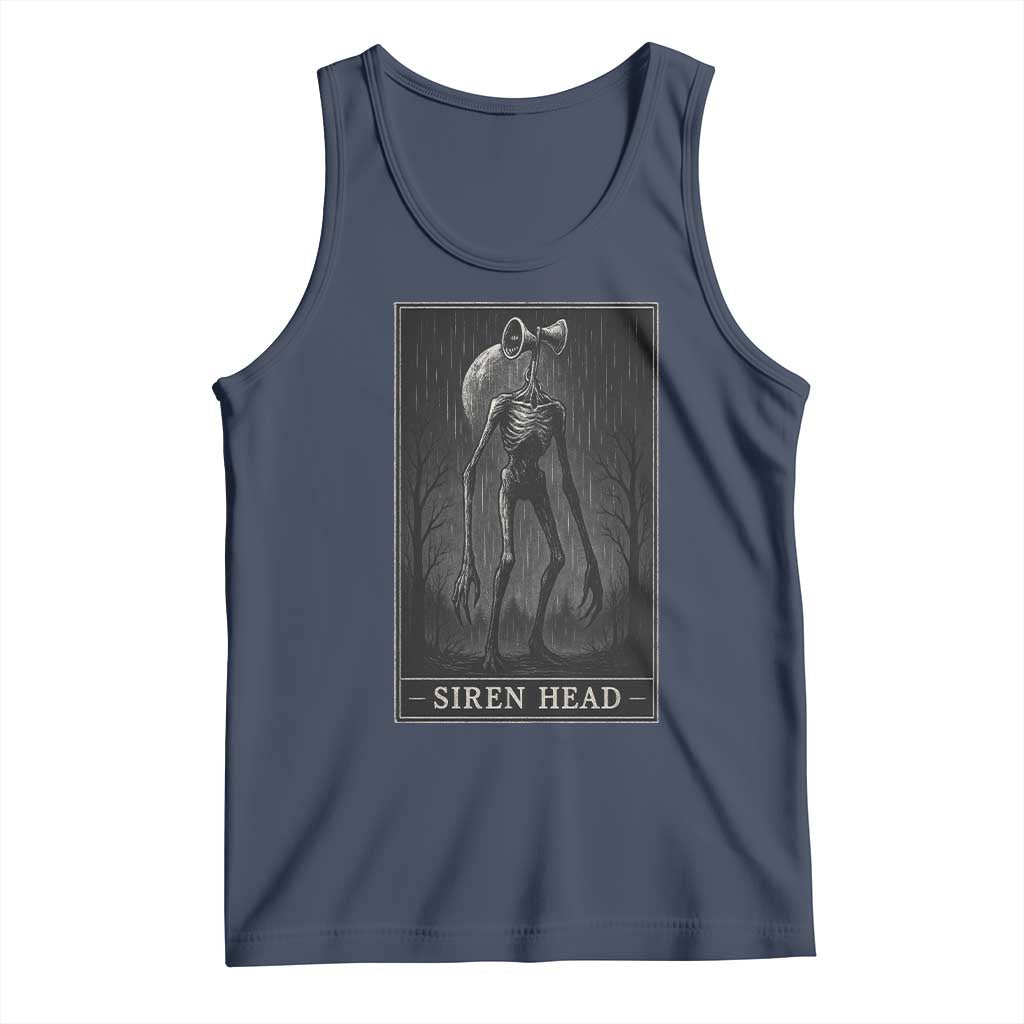 Siren Head Tank Top Tarot Card Horror American Cryptid TS10 Navy Print Your Wear